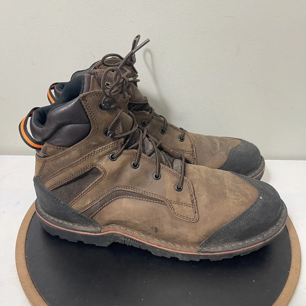 WORX by Red Wing Men Size 11.5 Steel Toe Work Boots Brown Leather EH‎ ASTM F2413